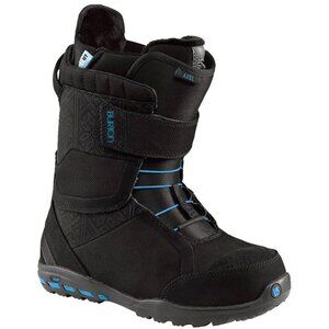 NEW $280 Burton Axel Womens Snowboard Boots!  Black With Blue Trim Size 5